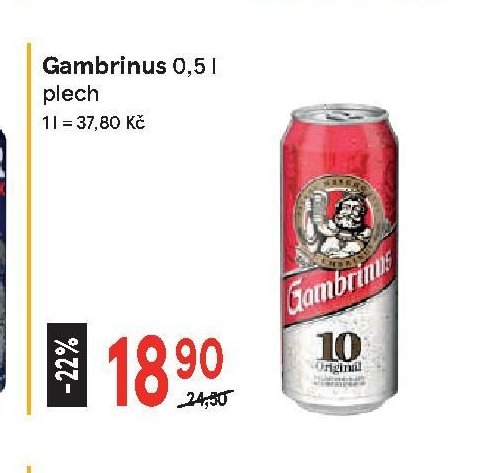 Gambrinus 0,5 l plech