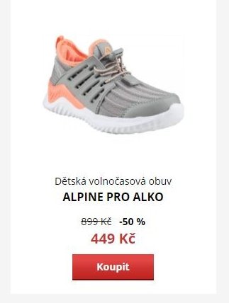 Dětská volnočasová obuv ALPINE PRO ALKO