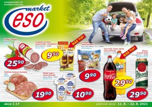 akční leták ESO MARKET 11.8.2021-22.8.2021