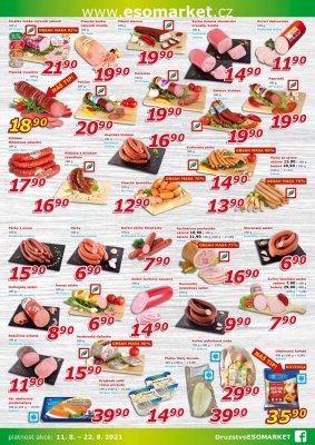 akční leták ESO MARKET 11.8.2021-22.8.2021