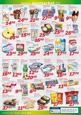 akční leták ESO MARKET 11.8.2021-22.8.2021