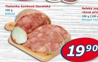 Tlačenka šunková davelská