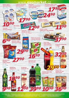 akční leták ESO MARKET 11.8.2021-22.8.2021