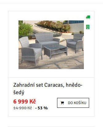 Zahradní set Caracas, hnědo-šedý - ASKO akcniletaky.com