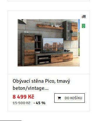 Obývací stěna Pico, tmavý beton/vintage... - ASKO akcniletaky.com