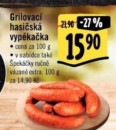 Klobása hasičská vypékačka