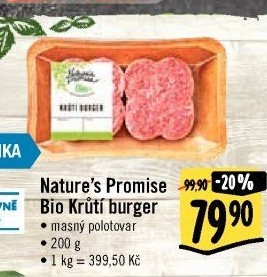 Krůtí burger bio Nature'