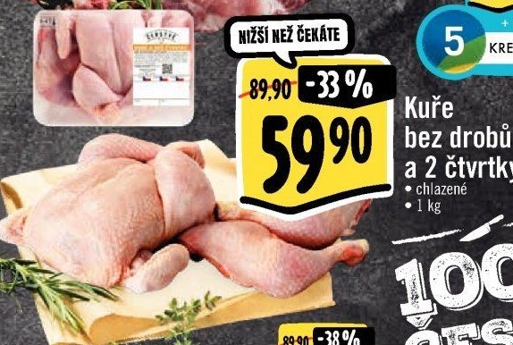 Kuře + 2 čtvrtky Albert