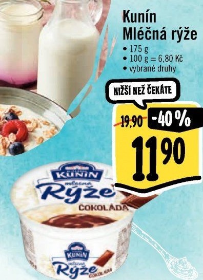 Mléčná rýže Kunín