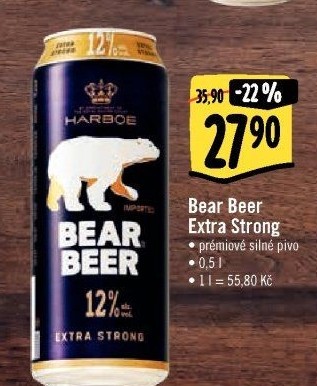 Pivo Extra strong Bear Beer Harboe