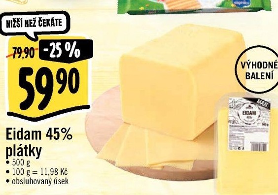 Sýr Eidam 45% Albert