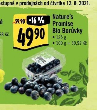 Nature’s Promise Bio Borůvky