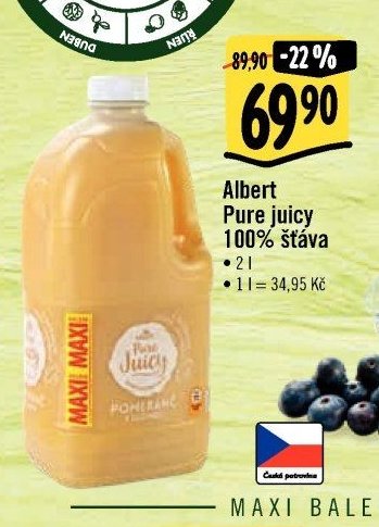 Albert Pure juicy 100% šťáva