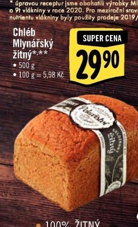 Chléb Mlynářský žitný