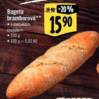 Bageta bramborová s medvědím česnekem