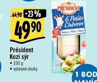 Kozí sýr přírodní Petits Chévres Président
