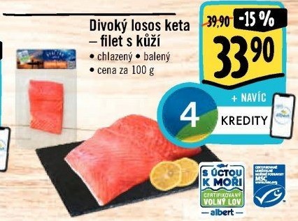 Losos divoký Keta filety Albert