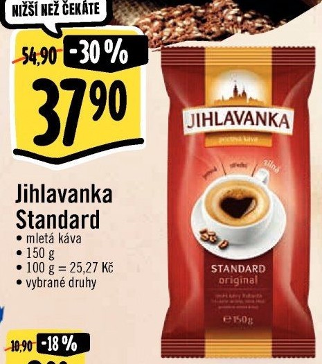 Mletá káva Standard Jihlavanka