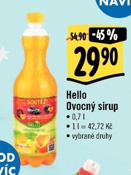 Sirup Extra hustý Hello
