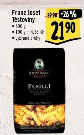 Těstoviny semolinové Exclusive Franz Josef Kaiser