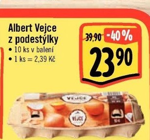 Vejce z podestýlky Albert