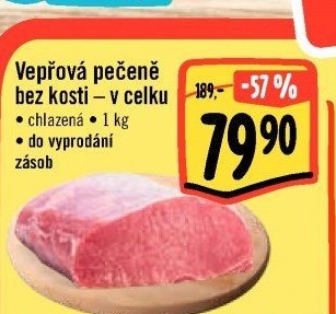 Vepřová pečeně bez kosti