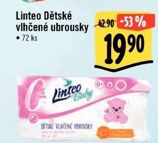 Vlhčené ubrousky dětské Linteo Baby