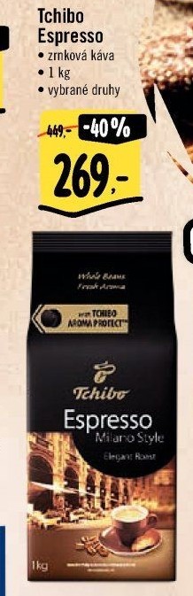 Zrnkové kávy Tchibo Espresso