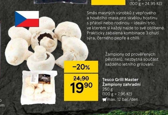 Tesco Grill Master Žampiony zahradní