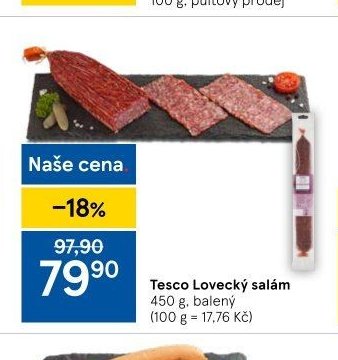 Tesco Lovecký salám