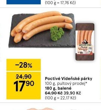 Poctivé Vídeňské párky