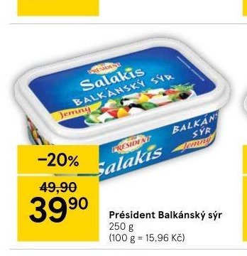 President Balkánský sýr