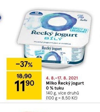 Milko Řecký jogurt