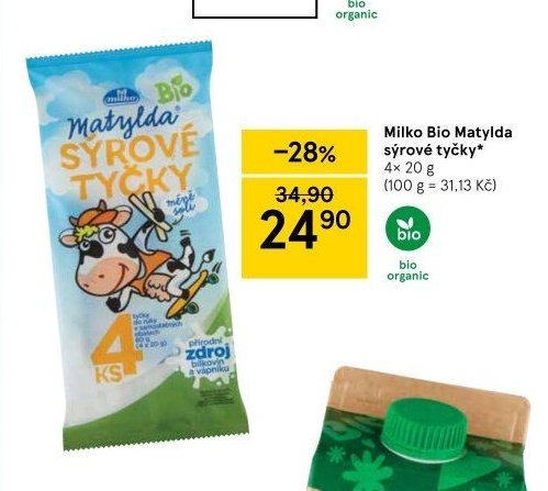Milko Bio Matylda sýrové tyčky