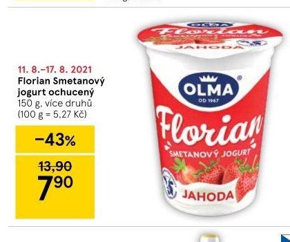 Florian jogurt ochucený 150 g, více druhů