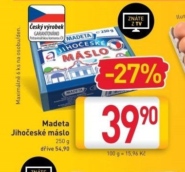 Madeta Jihočeské máslo