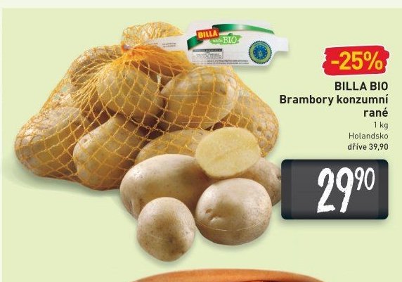 BILLA BIO Brambory konzumní rané