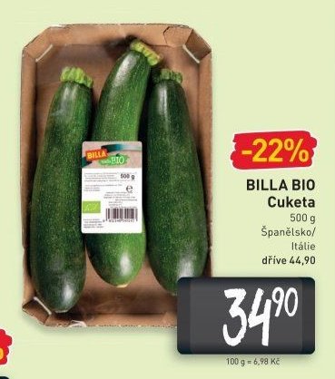BILLA BIO Cuketa