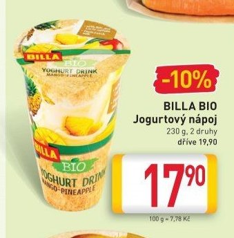 BILLA BIO Jogurtový nápoj