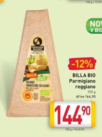 BILLA BIO Parmigiano reggiano