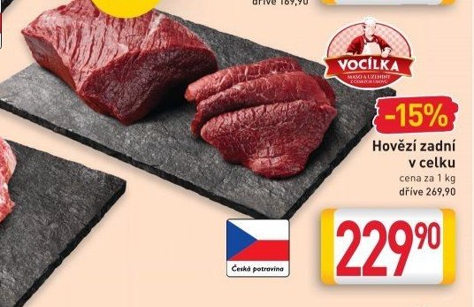 Hovězí zadní v celku