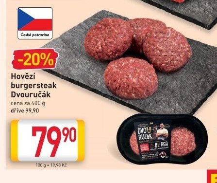 Hovězí burgersteak Dvouručák