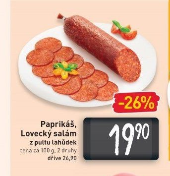 Paprikáš, Lovecký salám z pultu lahůdek