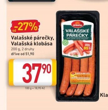 Valašské párečky, Valašská klobása