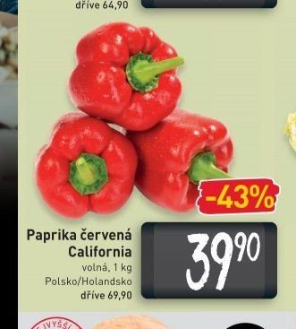 Paprika červená California