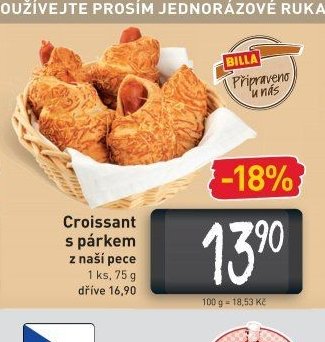 Croissant s párkem