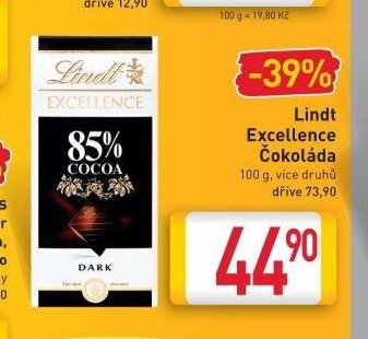 Lindt Excellence Čokoláda