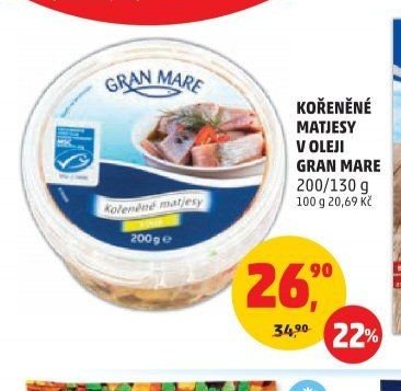 KOŘENĚNÉ MATJESY V OLEJI GRAN MARE