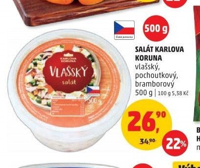 SALÁT KARLOVA KORUNA vlašský, pochoutkový, bramborový 500 g