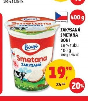ZAKYSANÁ SMETANA BONI 400 g